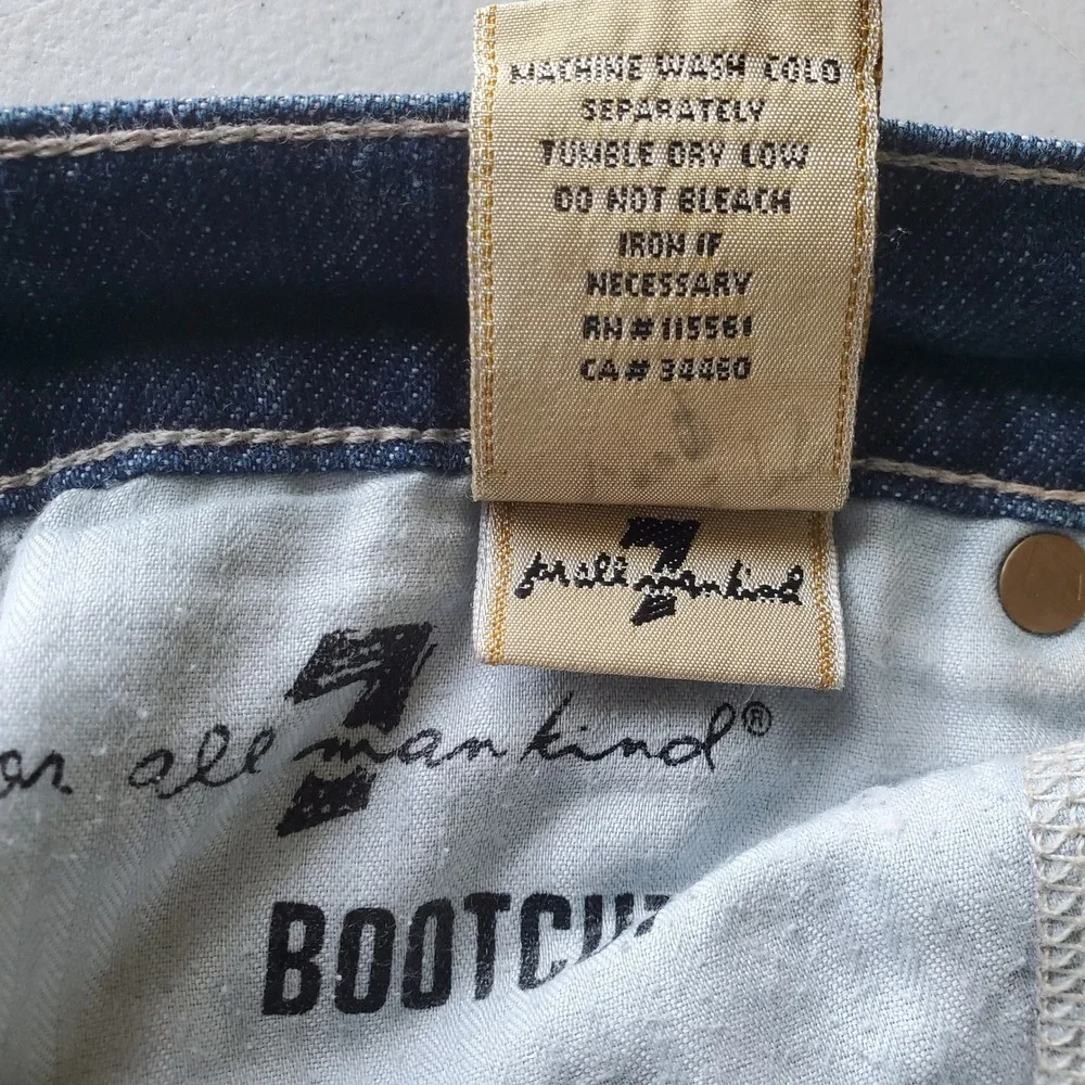 7 For All Mankind Bootcut Jeans Dark Wash Denim Womens Size 29 U075J080U-080U‎